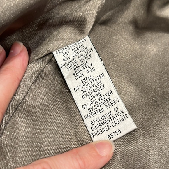 Jessica McClintock | Grey Metallic Bodycon Dress | Size 4‎ - Picture 10 of 14